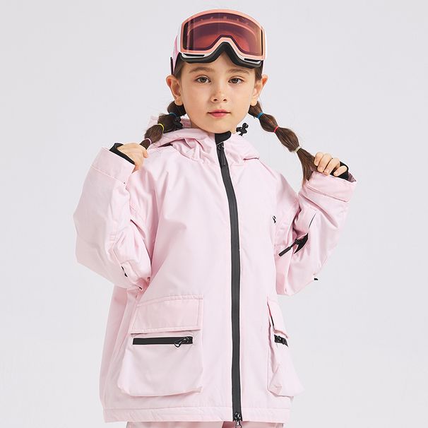 „Isolierter Snowboardanzug für Kinder – Wind- und wasserdichte Skijacke für Jungen und Mädchen (120–160 cm, Rosa/Lila/Schwarz)“_voghion.com