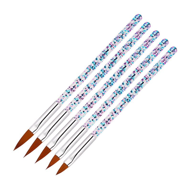 5PCS Liner Öl Painng Stift Pinsel 3D Tipps DIY Acryl Pinsel Zeichnung Kit Blume Gitter Französisch Design Maniküre Werkzeug für Aquarell_voghion.com