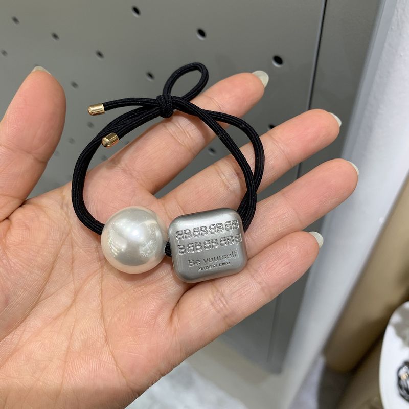 Superleicht zu bedienendes, schlichtes Perlengummiband im französischen Stil für Damen, hohe Elastizität, langlebiges Temperament, einfaches Haarseil, Haarschmuck_voghion.com