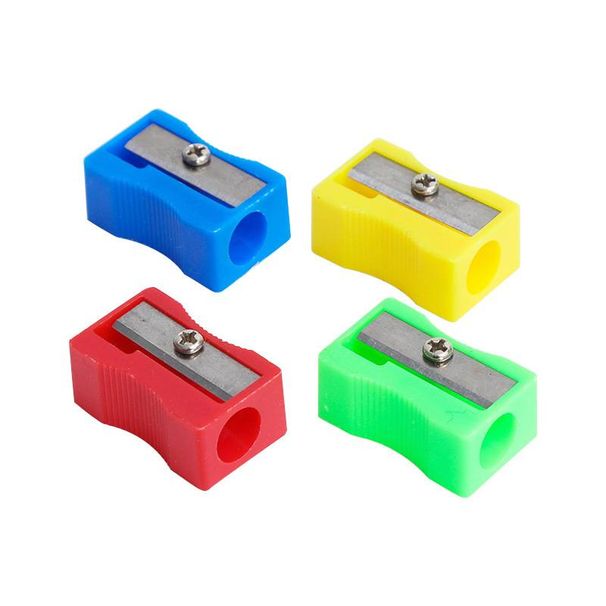 Mini Manual Pencil Sharpener - Compact & Lightweight Single Hole Plastic Sharpener For School, Office & Art Supplies_voghion.com