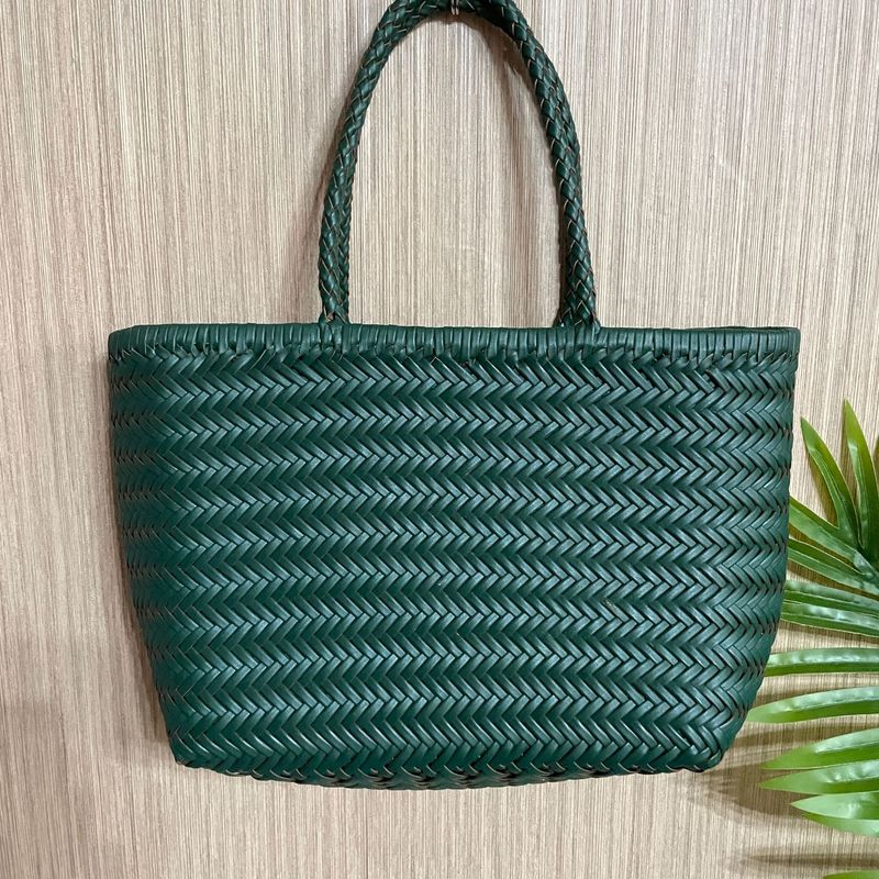 Knitted Bag, Real Leather French Style Basket Bag, Popular Female Bag On The Internet_voghion.com