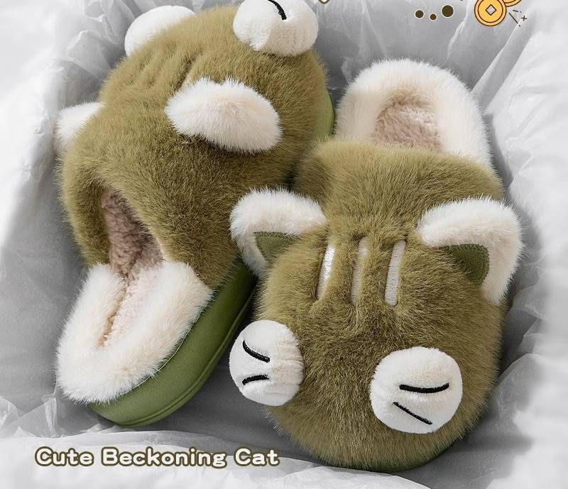 Pantofole di peluche di alta qualità per donne e uomini - Comode pantofole da casa con suola spessa antiscivolo, calda fodera in pile, design unisex per coppie in colori classici_voghion.com
