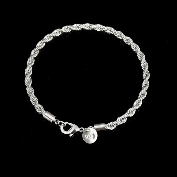 Bracciale in corda intrecciata da 4 mm per uomo e donna, stile hip-hop, trendy, semplice e versatile._voghion.com