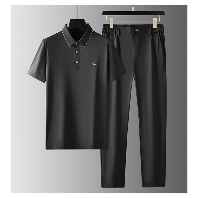 Pantaloni da uomo estivi di alta qualità, leggeri, di lusso, per uomo, in seta, elastici, antirughe, non stirabili, ad asciugatura rapida, per uomo_voghion.com