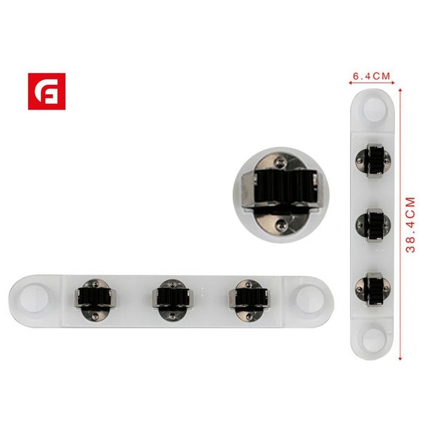 Triple Mop Holder Shelf - Bathroom Accessories_voghion.com