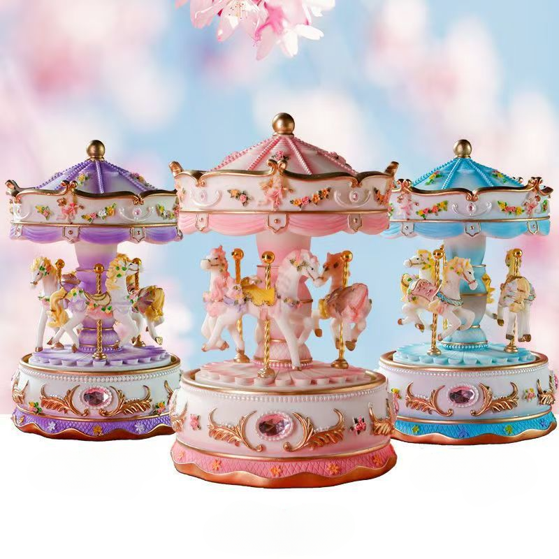 Karussell Musik Acht-Ton Box Sky City Prinzessin Kinder Qixi Festival Geburtstagsgeschenk_voghion.com