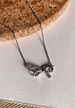 LDR1356 S925 Silver Bow-tie Necklace_voghion.com
