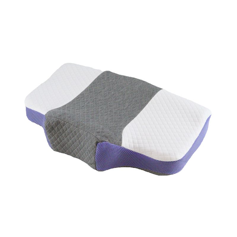 Nyakpárna nyakra és vállra, Contour Memory Foam párna, Ergonomikus nyaktámasztó párna oldalsó hasi alvókhoz párnahuzattal_voghion.com