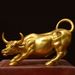 Bronze Bull Wall Street Wangshi Jinniu Bolsa de Valores Mesa de Negociação de Ações Cobre Artesanato Presente Fortune Bull Bronze Bull Ornaments_voghion.com