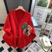 Women's Clothing cartoon bear sweater jacket women 2024 autumn and winter new version lazy style loose versatile knitted cardigan_voghion.com