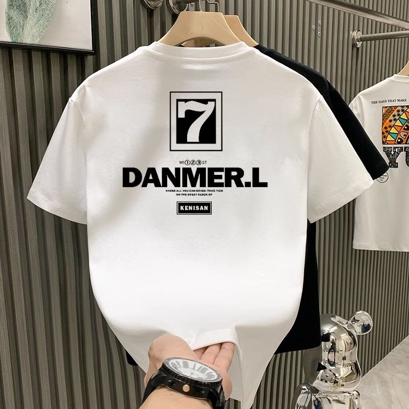 T-shirt à manches courtes 100 % coton pour homme et femme, pull ample d'été 2025_voghion.com