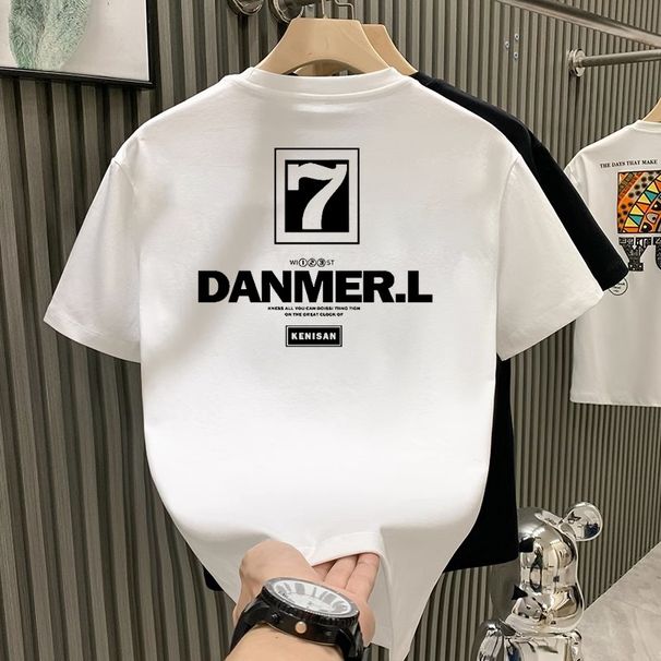 T-shirt à manches courtes 100 % coton pour homme et femme, pull ample d'été 2025_voghion.com