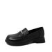 【Soft Sole And Soft Upper, Comfortable Lambskin】Cameido Autumn British Style Slip-on Loafers- 3.5CM Low Heel, Rubber Sole_voghion.com