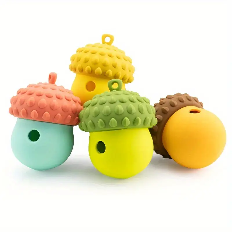 Durable Silicone Dog Feeding Toy - Bite-Resistant Chew & Slow Feeder Puzzle For Mental Stimulation,Perfect For Indoor Play And Healthy Eating Habits_voghion.com
