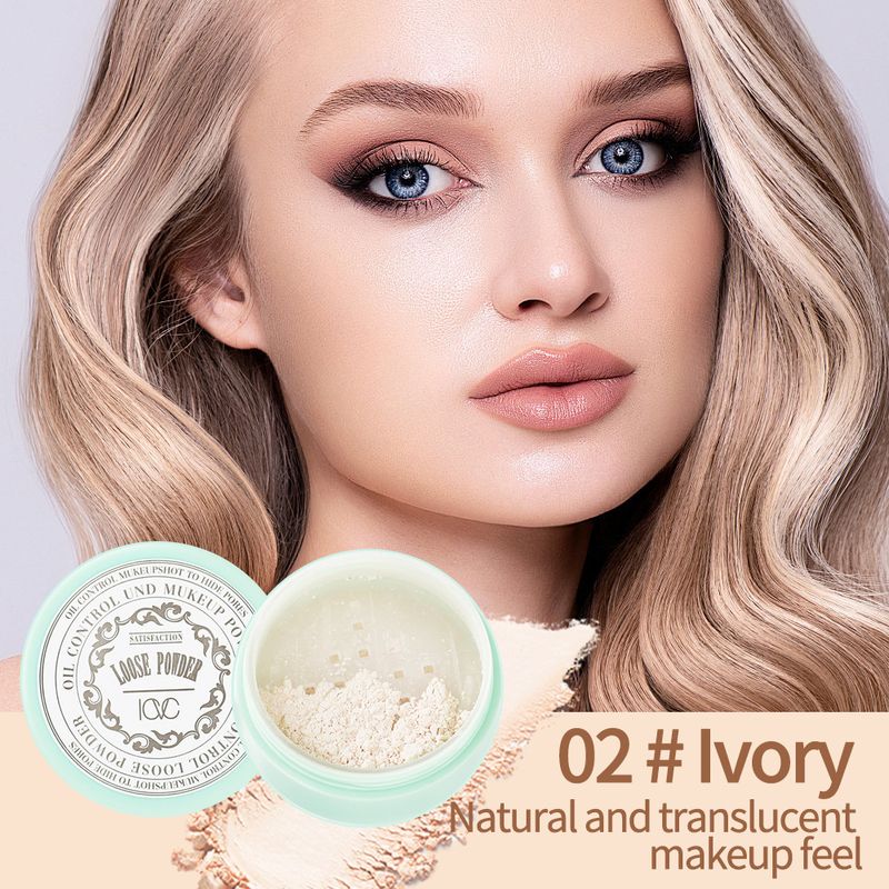 Puder ICVC Dreifarbiges Fixierpuder Wasserfester Concealer mit Ölkontrolle Langanhaltendes Make-up Nicht leicht zu verblassendes Fixierpuder_voghion.com