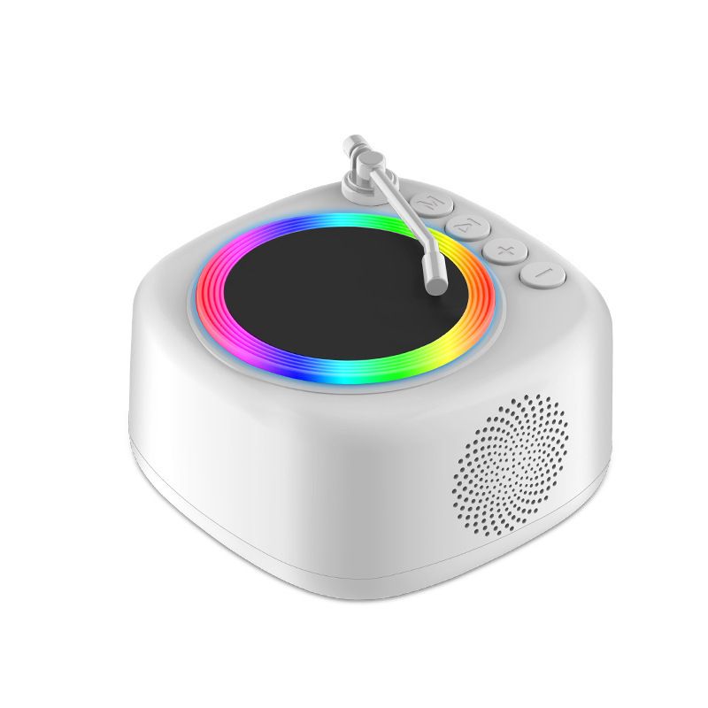 Colorful Bluetooth Speaker With Retro Vinyl Design - High-Fidelity Sound, USB/TF Card Playback & Recording (Desktop Decor, Portable Music Player)_voghion.com