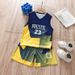 2-piece Letter Printed Sleeveless Top For Young Boys, Casual Shorts Suit Suitable For Comfortable Sportswear In Summer._voghion.com