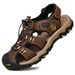 2025 Plus Sommer-Sandalen aus Rindsleder mit oberer Schicht, Strandsport- und Freizeitschuhe mit Zehenkappe für Herren, atmungsaktive Outdoor-Schuhe_voghion.com