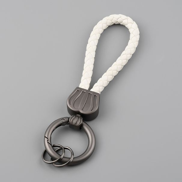 Portachiavi creativo a forma di corona, in corda intrecciata a mano, per auto, personalità, moda, portachiavi, ciondolo, borsa, corda in pelle, piccoli accessori_voghion.com