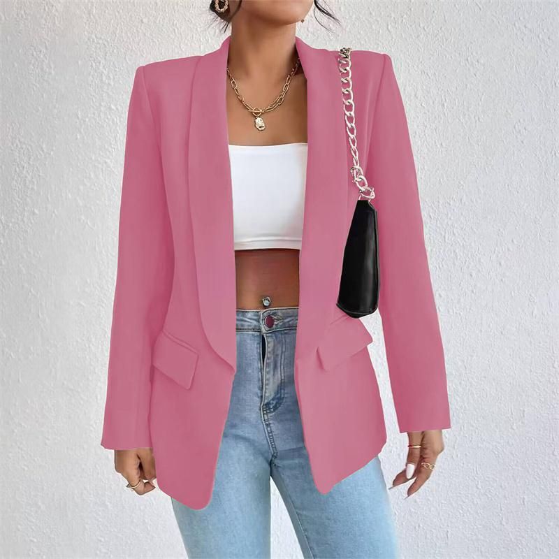 2025s 2025 Red New Small Suit Commuting Spring Autumn Coat Top For Women, Versatile, Fashionable, And Personalized_voghion.com