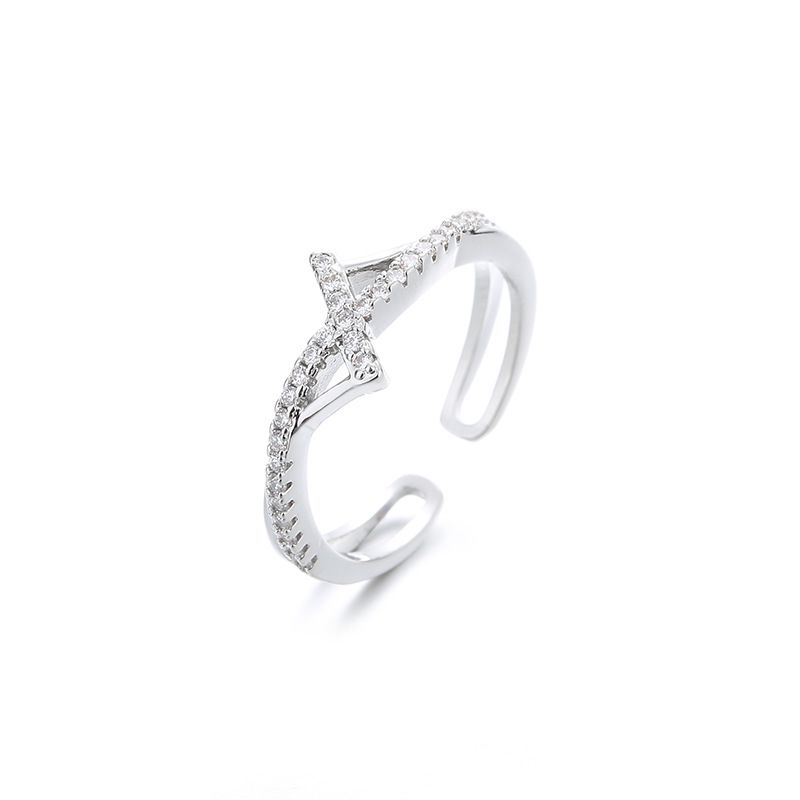 Sier Kleur VENUS Liefde Ring voor Vrouwen Meisje Kristal Hart Boog Veer Ster Blad Lighing Sieraden Gestempeld Dro_voghion.com