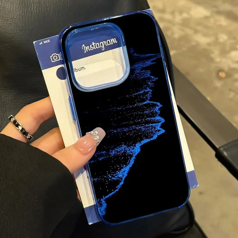 Lacrime blu compatibili con la custodia morbida per iPhone 12/11/XR XS/8 Plus 16/15/14/13 Pro Max_voghion.com