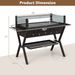 Barbecue Charcoal Grills With Wind Guard Seasoning Racks_voghion.com