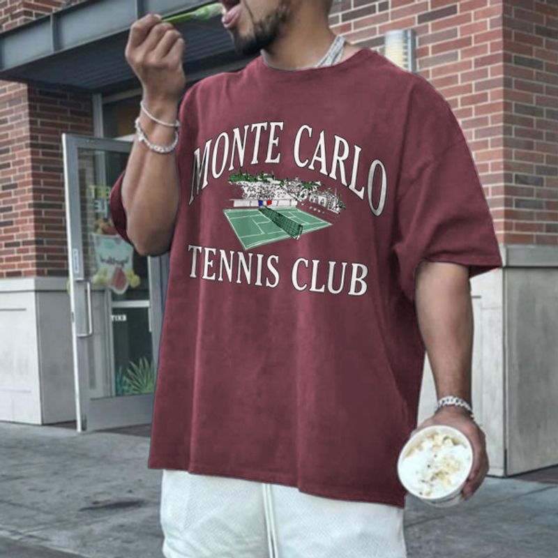 T-shirt ample à manches courtes pour homme, grande taille, tendance, décontracté, avec lettres imprimées, pour gros homme_voghion.com