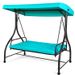 3 Seats Outdoor Swing Hammock With Adjustable Tilt Canopy_voghion.com