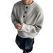 American Style Henley Collar Sweater For Men, Spring And Autumn Lazy Style, High-End Knitted Sweater, Cleanfit Jacket_voghion.com
