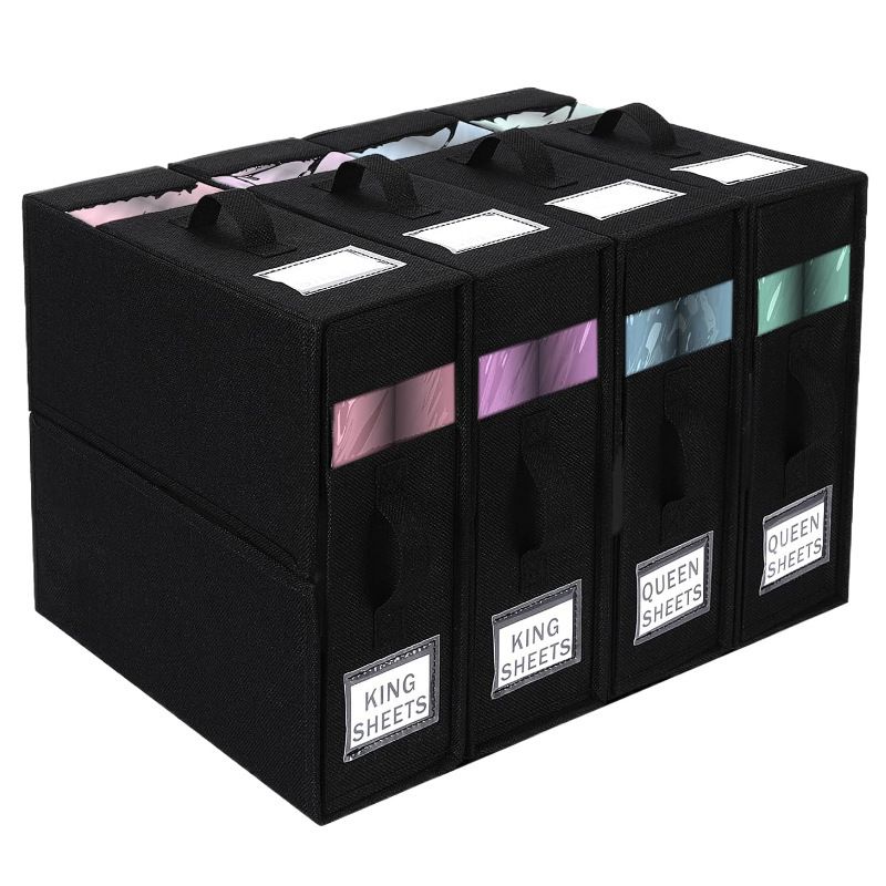 Sheet Storage Bag Foldable Linen Wardrobe Storage Bag Sheet Set Storage Bag Bedding Storage Box_voghion.com