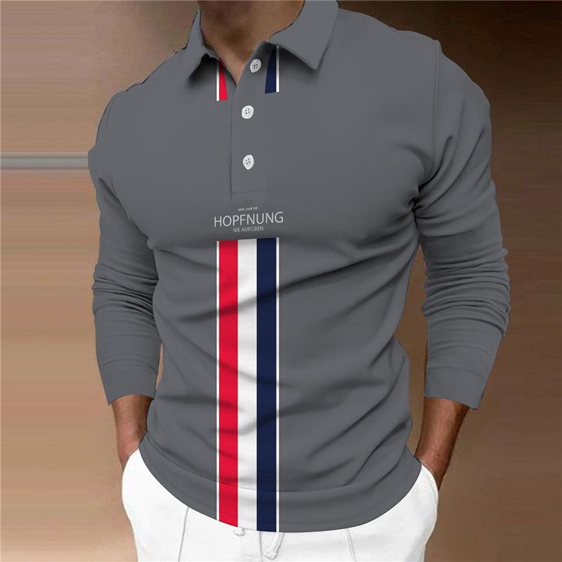 2023 männer hemd Langarm Atmungsaktive T-shirt mode alphabet Polo-shirt männer kleidung_voghion.com