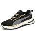 Spring trend round toe color blocking sports for men's low top casual running shoes, student tie up thick soled shoes_voghion.com