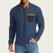 Maglia Henley a maniche lunghe da uomo – Canotta termica in maglia a nido d'ape in cotone di alta qualità – Strato di base con collo alto in stile vintage (S-XXXL)_voghion.com