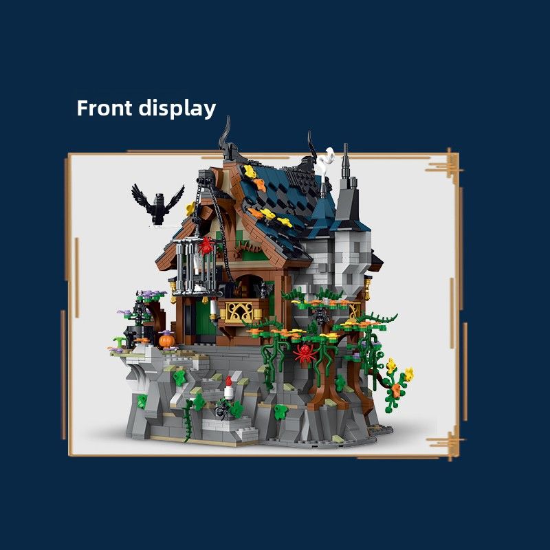 1964pcs Medieval The Witch House Model Building Block Brick Educational Assembly Toy Children Boy Gift_voghion.com