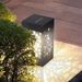 Solarbetriebene Außenpfostenleuchten - Wasserdichte Gartenwandlampe mit antikem Bronze-Finish, LED-Wegebeleuchtung für die Terrasse,_voghion.com