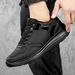 Unbeatable Quality Autumn And Winter New Black Men's Soft Shock-absorbing Casual Sports Thick Sole Versatile, Student Work Running Shoes,_voghion.com