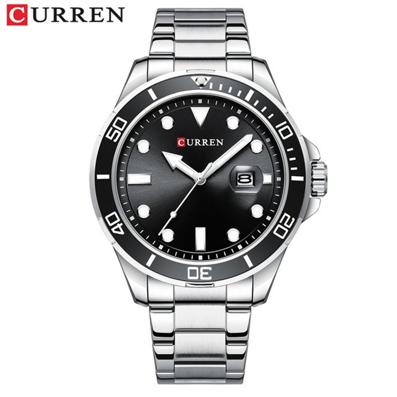 Curren/Carryon New 8388 Steel Band Watch Quartz Calendar Men's Watch Business Atmosphere Simplicity_voghion.com
