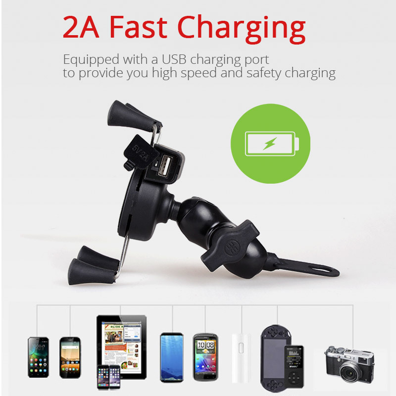 Motorcycle Riding Navigation X-shaped Mobile Phone Electric Vehicle Universal Bracket Outdoor_voghion.com