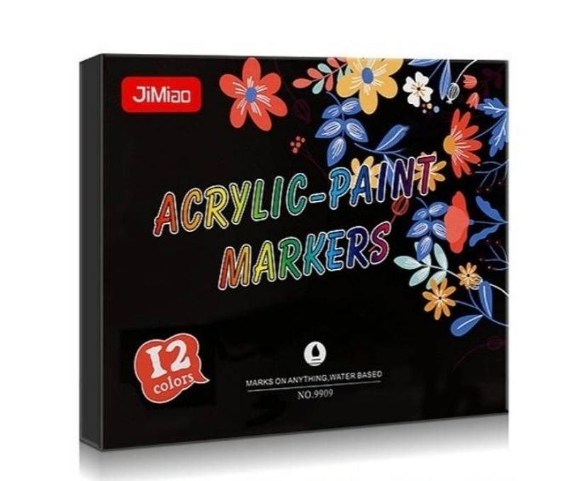 Soft-Tip Acrylic Marker Pens Set - No-Press Design, Vibrant Colors, Ideal For Sketching, Doodling & Gift Giving_voghion.com