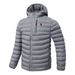 Men's Quilted Puffer Jacket With Pony Print, Winter Windproof Warm Hooded Coat, Thickened Outdoor_voghion.com