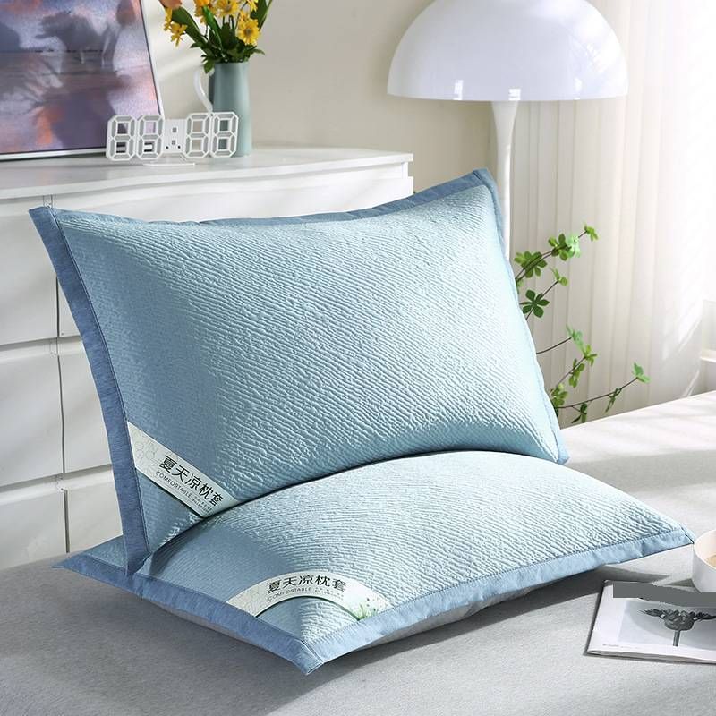 Kühlender Kissenbezug aus hochwertiger Viskose – Eisseidenstoff mit 3D-Perlendesign (48 x 74 cm, faltbar, leichter Luxusstil, Rosa/Grau/Blau/Grün)_voghion.com