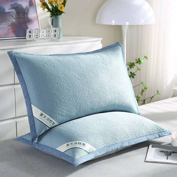 Kühlender Kissenbezug aus hochwertiger Viskose – Eisseidenstoff mit 3D-Perlendesign (48 x 74 cm, faltbar, leichter Luxusstil, Rosa/Grau/Blau/Grün)_voghion.com