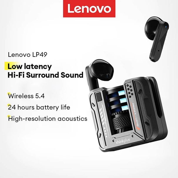 Genuine Lenovo LP49 AI Bluetooth V5.4 Earphones AI Image Creation Anti-sweat Headset Multi-mode Intelligent Translation Workout Earbuds_voghion.com