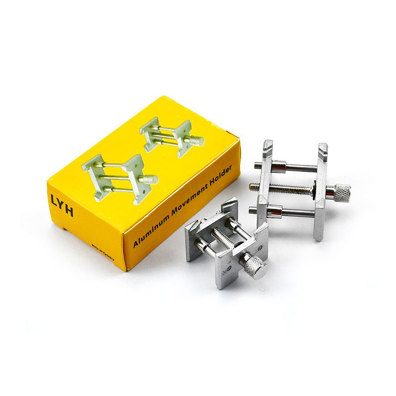 Herramientas de reparación de relojes Asiento de movimiento universal Juego grande y pequeño Movimiento de reloj fijo Asiento de movimiento de reloj dos en uno_voghion.com