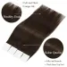 Ίσια ταινία σε extension μαλλιών 16-26 ίντσες σκούρο καφέ χρώμα Remy ανθρώπινη τρίχα 20 τεμάχια/σετ_voghion.com