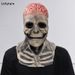 Maschera biochimica del teschio di Lofytain Cosplay terrificante scheletro del cervello cuffia in lattice Halloween Halloween_voghion.com