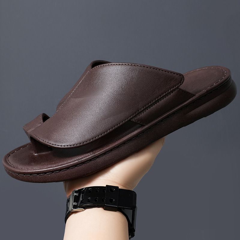 Men's Flip Flops 2025 Anti Slip Summer Outerwear Fashion Soft Bottom Beach Clip Toe Cool Casual Men's Slippers_voghion.com