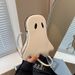 Mini borsa a tracolla fantasma spettrale – Borsa rotonda di Halloween giocosa per donna, piccola borsa a tracolla in PU con tracolla regolabile, carina e alla moda_voghion.com
