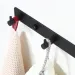 Confezione da 2 ganci per accappatoio neri per bagno/cucina, da appendere alla parete_voghion.com
